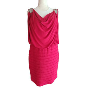 Scarlett Red Sleeveless Rhinestone Embellished Cocktail Dress Women's 12